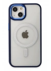 Mey İthalat®  iPhone 15 Pro Kılıf Room Magneticsafe Silikon - Lacivert