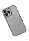 Mey İthalat®  iPhone 15 Pro Kılıf Room Magneticsafe Silikon - Lila