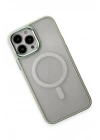 Mey İthalat®  iPhone 15 Pro Kılıf Room Magneticsafe Silikon - Su Yeşili