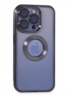 Mey İthalat®  iPhone 15 Pro Kılıf Slot Silikon - Mor