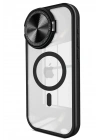 Mey İthalat®  iPhone 15 Pro Kılıf Teleskop Lens Magsafe Silikon Kapak - Siyah