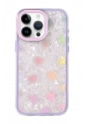 Mey İthalat®   iPhone 15 Pro Lumi Desenli Kapak - Mor