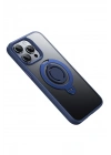 Mey İthalat®  iPhone 15 Pro Max Avatar 360 Dönen Magsafe Kapak - Lacivert