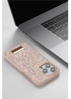 Mey İthalat®   iPhone 15 Pro Max Bright Simli Kapak - Derin Mor
