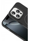 Mey İthalat®  iPhone 15 Pro Max Broş Magsafe Kapak - Siyah