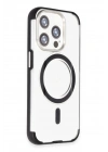 Mey İthalat®  iPhone 15 Pro Max Hilton Magsafe Kapak - Siyah