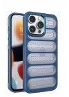 Mey İthalat®  iPhone 15 Pro Max Kılıf Airmax Silikon Kapak - Lacivert