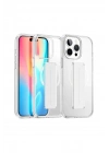 Mey İthalat®  iPhone 15 Pro Max Kılıf Alfa Magsafe Standlı Kapak - Şeffaf