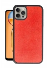 Mey İthalat®  iPhone 15 Pro Max Kılıf Aras Deri Kapak - Kırmızı