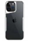 Mey İthalat®  iPhone 15 Pro Max Kılıf Boyi Silikon Kapak - Gümüş