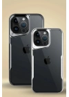 Mey İthalat®  iPhone 15 Pro Max Kılıf Boyi Silikon Kapak - Gümüş