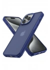 Mey İthalat®  iPhone 15 Pro Max Kılıf Elegant Kapak - Lacivert