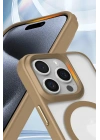 Mey İthalat®  iPhone 15 Pro Max Kılıf Enka Magsafe Silikon Kılıf - Siyah