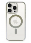 Mey İthalat®  iPhone 15 Pro Max Kılıf Erozi Magsafe Kapak - Gri