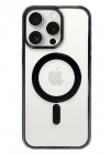 Mey İthalat®  iPhone 15 Pro Max Kılıf Erozi Magsafe Kapak - Siyah
