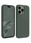 Mey İthalat®  iPhone 15 Pro Max Kılıf First Silikon - Koyu Yeşil