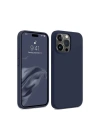Mey İthalat®  iPhone 15 Pro Max Kılıf First Silikon - Lacivert