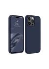 Mey İthalat®  iPhone 15 Pro Max Kılıf First Silikon - Lacivert