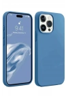 Mey İthalat®  iPhone 15 Pro Max Kılıf First Silikon - Mavi