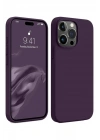 Mey İthalat®  iPhone 15 Pro Max Kılıf First Silikon - Mürdüm