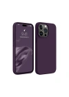 Mey İthalat®  iPhone 15 Pro Max Kılıf First Silikon - Mürdüm