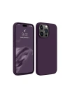 Mey İthalat®  iPhone 15 Pro Max Kılıf First Silikon - Mürdüm
