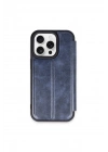 Mey İthalat®  iPhone 15 Pro Max Kılıf Flip Cover - Lacivert