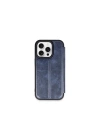 Mey İthalat®  iPhone 15 Pro Max Kılıf Flip Cover - Lacivert