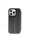 Mey İthalat®  iPhone 15 Pro Max Kılıf Flip Cover - Siyah