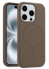 Mey İthalat®   iPhone 15 Pro Max Kılıf Jully Magsafe Kapak - Kahverengi