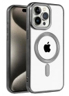 Mey İthalat®  iPhone 15 Pro Max Kılıf Kronos Magsafe Kapak - Siyah