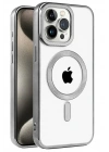 Mey İthalat®  iPhone 15 Pro Max Kılıf Kronos Magsafe Kapak - Titanyum Gri