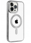 Mey İthalat®  iPhone 15 Pro Max Kılıf Kronos Magsafe Kapak - Titanyum Gri