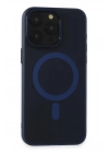 Mey İthalat®  iPhone 15 Pro Max Kılıf Lodos Magneticsafe Mat Kapak - Mavi