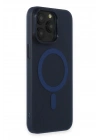 Mey İthalat®  iPhone 15 Pro Max Kılıf Lodos Magneticsafe Mat Kapak - Mavi