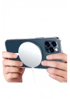 Mey İthalat®  iPhone 15 Pro Max Kılıf Magneticsafe Şeffaf Silikon - Şeffaf