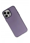 Mey İthalat®  iPhone 15 Pro Max Kılıf Modos Metal Kapak - Derin Mor