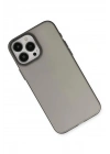 Mey İthalat®  iPhone 15 Pro Max Kılıf Modos Metal Kapak - Siyah