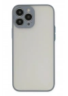 Mey İthalat®  iPhone 15 Pro Max Kılıf Montreal Silikon Kapak - Gri