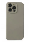 Mey İthalat®  iPhone 15 Pro Max Kılıf Nano içi Kadife Silikon - Beyaz Titanyum