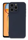 Mey İthalat®  iPhone 15 Pro Max Kılıf Nano içi Kadife Silikon - Lacivert