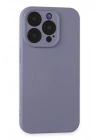 Mey İthalat®  iPhone 15 Pro Max Kılıf Nano içi Kadife Silikon - Lila