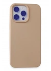 Mey İthalat®  iPhone 15 Pro Max Kılıf Nano içi Kadife Silikon - Pudra