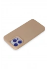 Mey İthalat®  iPhone 15 Pro Max Kılıf Nano içi Kadife Silikon - Pudra
