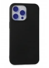 Mey İthalat®  iPhone 15 Pro Max Kılıf Nano içi Kadife Silikon - Siyah