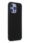 Mey İthalat®  iPhone 15 Pro Max Kılıf Nano içi Kadife Silikon - Siyah