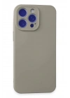 Mey İthalat®  iPhone 15 Pro Max Kılıf Nano içi Kadife Silikon - Titan Gri
