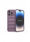 Mey İthalat®  iPhone 15 Pro Max Kılıf Optimum Silikon - Mor