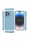 Mey İthalat®  iPhone 15 Pro Max Kılıf Optimum Silikon - Sky Blue
