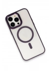 Mey İthalat®  iPhone 15 Pro Max Kılıf Room Magneticsafe Silikon - Derin Mor